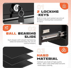 INTERGREAT Lateral File Cabinet 2 Drawer, Black Metal File Cabinets for Home Office, Locking File Cabinet for Letter/Legal/F4/A4 Size Hanging Files, Easy Assembly