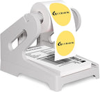 Guermok Thermal Shipping Label Holder for Rolls & Fan-Fold, Fragile Stickers for Shipping, Label Stand Desktop Printer Holder-Home Office Accessory Sticker Dispenser for Holographic (Gray)