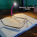 The Original Mighty Bright Recharge Clip On Rechargeable Book Light Reading Light, Warm Eye Care LEDs, Flexible, Durable, Dimmable, Perfect for Kids, Bookworms, Reading in Bed, Lasts 60 Hours (Purple)