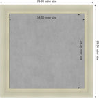 Amanti Art Silver Framed Magnetic Board 29x29 Medium Vision Board for use with Magnets, 100% Metal Sheet to Display Items as Office Decor or for Home Organization in mudroom, Kitchen or Kids Room