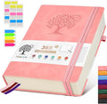 PERCUN B5 Lined Journal Notebook - 365 Page Large Leather Journals for Writing Women Men，Hardcover Notebook with 100Gsm Thick Pages，Daily Diary for Travel, Work，School，College Ruled (7.6" x 10.3")