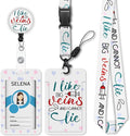 ID Badge Holder with Breakaway Lanyard, Cute Badge Reel Badge Clip Retractable, Lanyards for ID Badges Name ID Card Holder, Nurse Funny Gift, Phlebotomy Tech Humor, I Like Big Veins and I Cannot Lie