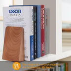 DRELIFAM Wood Handmade Heavy Duty Bookends for Shelves Decorative Book Ends to Hold Books for Office