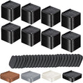 shouwuhho Furniture Risers, 8 Pack Bed Risers with Non-Slip Grip and Heavy Duty Support, 1 Inch 2 Inch 3 Inch 4 Inch Height Lift for Couch, Sofa, Table, Desk, Chair, Refrigerator - Black, 1+1+1 Inch