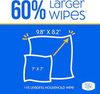 Nice 'N Clean Disinfecting Surface Wipes 72ct | Cleans & Disinfects Home & Kitchen Surfaces | Lemon Scent