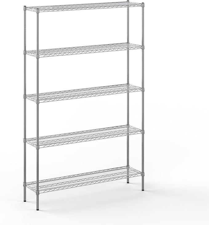 Regal Altair 14" Deep x 54" Wide x 86" Height Wire Shelving Kit | 5-Tier | NSF Commercial Storage Rack Unit