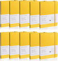EMOMAS Lined Journal Notebook, 10Pack Hardcover Notebook for Men & Women – Journals for Writing, Work, School, Home & Daily Notes, 160 Pages – Medium A5, 5.7"x8", 100 gsm Thick Paper (Bright Yellow)
