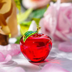 H&D Glaze Crystal Apple Paperweight Craft Decoration (red)
