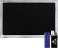 HBCY Creations 11" x 17" Whitewash Solid Wood Frame Wall Chalkboard, Magnetic Surface, Home Décor, Restaurant & Café Menus, Blackboard, Includes Chalk, Eraser & Hanging Hardware