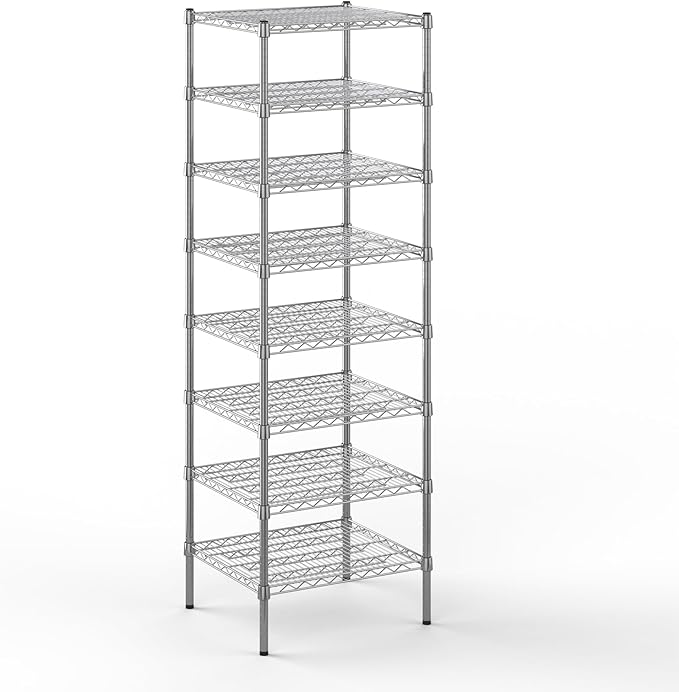 Regal Altair 21" Deep x 24" Wide x 74" Height Wire Shelving Kit | 8-Tier | NSF Commercial Storage Rack Unit