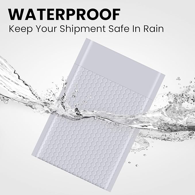 skardeco Bubble Mailers 6x10inch 100Pack Gray Bubble Mailers Self-Seal Padded Mailing Envelopes Bubble Opaque Padded Mailer for Small Businesses to Package and Mail Jewelry Cosmetics#0（white，gray）