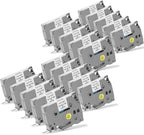 20pack TZE-231 Label Tape Compatible with Brother PT-D210 D220 H110 D400 D410 D600 D610BT Replacement for Brother P Touch Label Maker, 0.47" x 26.2' Black on White