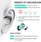 AuralProtek Ear Plugs for Sleeping Noise Cancelling, 24-30dB Ear Plugs for Noise Reduction, Hearing Protection, Silicone Soft Reusable EarPlugs for Sleep, Concert, Focus with Case & 4 Pair Eartips