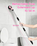 Highyes Electric Spin Scrubber for Cleaning Bathroom: Cordless Power Shower Scrubber - Electric Cleaning Brush for Tile Tub - Pink