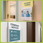 Top Notch Displays Acrylic Brochure Holder for Wall Mounting, Clear Display for 8.5" x 11" Flyers, Literature Holder for Magazines, Pamphlets, Menus, Includes Screws & Plastic Anchors – Pack of 4