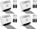 Vantamo Identity Protection Roller Stamps Wide Kit, Including 3-Pack Refills - Designed for Secure Confidential ID Blackout Security, Anti Theft and Privacy Safety (4-Pack White)