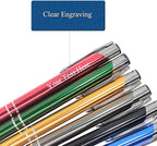 HH-STUDIO CUSTOM 50 Promotional Metal Ballpoint Pen Engraved With Your Logo Company Info or Message