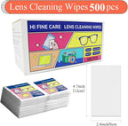 Pre-Moistened Lens Cleaning Wipes, Cleaning Wipes for Glasses, Computer & Laptops Screens, Smart Phones, Optical Lens, Goggles, and Watch Screen l Quick-Dry and Scratch-Free (Black)