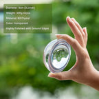 2Pcs 3.1inch Crystal Dome Magnifying Paperweight, Clear Distortion-Free Optics Convex Lens Set for Physics Classroom Home Decor, Paper Weights for Outdoor Events