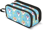 BOENLE Custom Cute Baby Shark Pencil Case Box Boys Girls Personalized Name Large Pencil Pouch Stationery Pen Bag Organizer for Kids Adults School Office