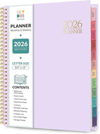 2026 Planner, Weekly and Monthly Planner, January 2026 - December 2026, Hardcover Agenda Planner with Monthly Tabs, Goal Setting & Time Management Organizer for Professionals & Students, 8.5" x 11"