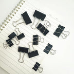 76 Pcs Black Binder Clips Paper Clamps Set Assorted Sizes Large Medium Small for Office School and Home