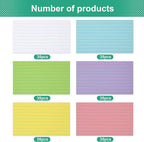 Index Cards 3x5, Ruled Flash Cards for Studying, Colored Note Cards Study Cards, 210 pcs Flashcards for Office and School Suplplies