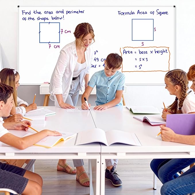 XBoard Magnetic Dry Erase Board 4' x 8' Wall Mounted, Large Whiteboard 96 x 48 Inches with Aluminum Frame for Office, School, Conference Room