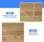 COYMOS Acrylic Sign Holder 8.5 x 11 Horizontal 6 Pack Slant Back Acrylic Stands for Display Plexiglass Clear Acrylic Display Stands for Ad Frame, Picture Photo Frames, Promotions, Restaurants, Office