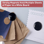 12 Pcs TOWON Strong Magnets for Glass Whiteboard, Dry Erase Board Magnets, Large, Round, Black Rare Earth Magnet for Classroom Kitchen Office Accessories
