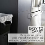 United Solutions Highboy Waste Container, 23 Gallon, Space Saving Slim Profile and Easy Trash Bag Removal, Indoor or Outdoor Use, Integrated Handles for Easy Carrying, 4-Pack, Black.