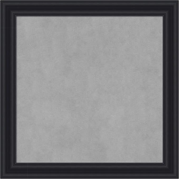 Amanti Art Black Framed Magnetic Board 24x24 Medium Vision Board for use with Magnets, 100% Metal Sheet to Display Items as Office Decor or for Home Organization in mudroom, Kitchen or Kids Room
