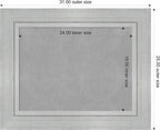 Amanti Art Silver Framed Magnetic Board 25x31 Medium Vision Board for use with Magnets, 100% Metal Sheet to Display Items as Office Decor or for Home Organization in mudroom, Kitchen or Kids Room