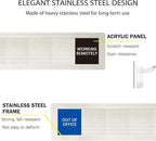 Privacy Door Sign, Do Not Disturb/Please Knock/Out of Office/in a Meeting/Back Soon/Working Remotely Sign That Lets Others Know Whether You're Available Or Not For Office-Brushed Silver-Stainless Steel-10 x 2.5 inches
