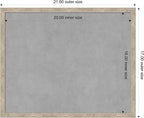 Amanti Art Silver Framed Magnetic Board 17x21 Small Vision Board for use with Magnets, 100% Metal Sheet to Display Items as Office Decor or for Home Organization in mudroom, Kitchen or Kids Room