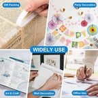 GUOKOFF Double Sided Tape 1/2 Inch x 40 Yards - 4 Rolls, Strong Adhesive Double Sided Sticky Tape, Two Sided Tapes, Multipurpose Tape for Arts, DIY, Crafts, Scrapbooking