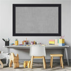 Amanti Art Black Framed Magnetic Board 24x36 Large Vision Board for use with Magnets, 100% Metal Sheet to Display Items as Office Decor or for Home Organization in mudroom, Kitchen or Kids Room