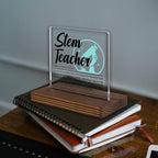 STEM Teacher Gifts, Thank You Desk Sign for Science Technology Engineering Math Educators, Inspirational Plaque for Classroom or Office PA052