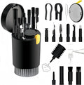 20-in-1 Laptop Phone Screen Earbud Cleaning Kit, Keyboard Cleaner Kit, Keyboard Cleaning Kit with Electronic Cleaning Brush Spray for Airpods Pro, iPad, iPhone Pro, Camera, Computer Cleaning (Black)