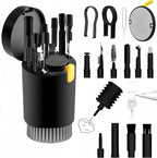 20-in-1 Laptop Phone Screen Earbud Cleaning Kit, Keyboard Cleaner Kit, Keyboard Cleaning Kit with Electronic Cleaning Brush Spray for Airpods Pro, iPad, iPhone Pro, Camera, Computer Cleaning (Black)