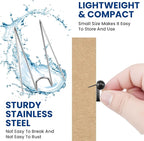 ZIUZI 30 Pcs Cubicle Hooks, Metal Push Pin Hangers, Heavy-Duty Wire Hangers for Office Cubicles, Home Decor, Picture Frames & DIY Projects