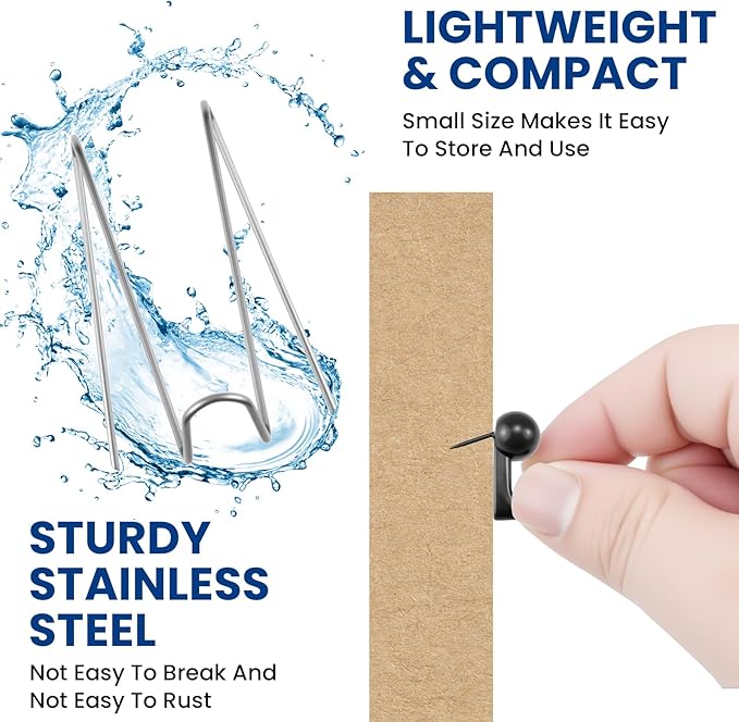ZIUZI 30 Pcs Cubicle Hooks, Metal Push Pin Hangers, Heavy-Duty Wire Hangers for Office Cubicles, Home Decor, Picture Frames & DIY Projects