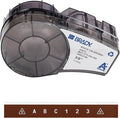 Brady Authentic (M21-375-595-BR) All-Weather Vinyl Label for Indoor/Outdoor ID, Lab and Equipment Labeling, White on Brown- ForM210, M210-LAB, M211, BMP21-PLUS and BMP21-LAB Printers, .375" W, 21' L