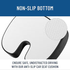 Everlasting Comfort Doctor Recommended Memory Foam Seat Cushion for Office Chairs & Car - Ergonomic Office Desk Accessories - Cushions for Tailbone Pain Relief, Sciatica (Black Ventilated, Large)