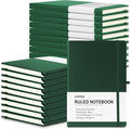 LYDTICK 20 Pack Journals for Writing College Ruled Notebooks Journal in Bulk, Hardcover Notebooks (200Pages) for Note Talking, Lined Bullet Journals for Home School Office, 5.7"x8.4", Dark Green