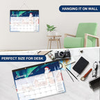 EaseForm 24 Month Desk Calendar 2026-2027, Runs from January 2026 to December 2027, Large 17"x12" Desktop/Wall Monthly Calendar, 2 Year Academic Calendar with Note & To Do for Home, School or office