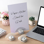 Faccito 3 Pcs Paper Holder Stand for Typing Non-Slip Mat Desktop Folder Document Holder with Anti-Slip Pads Portable Copy Stand Desktop Clamp for A4 Paper Office Reading (White)