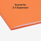 Smead Colored File Folder, 1/3-Cut Tab, Letter Size, Orange, 100 per Box (12543)