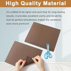 Silunkia 28 Sheets Coffee Color Cardstock 8.5 x 11 Craft Paper, 250gsm/92lb Chocolate Brown Card Stock for DIY Card Making, Greeting Cards, Invitations, Party, Invitations