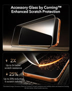 ESR Accessory Glass by Corning™ 3 Pack 9H+ Glass for iPhone 17 Pro Max Screen Protector, with AR Anti-Reflective Technology, Military Grade Shatterproof & Durable with UltraFit Tray